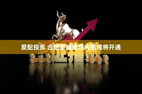 爱配投资 合肥至越南河内航线将开通