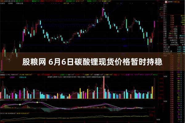 股粮网 6月6日碳酸锂现货价格暂时持稳