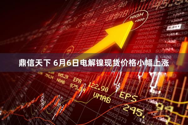 鼎信天下 6月6日电解镍现货价格小幅上涨