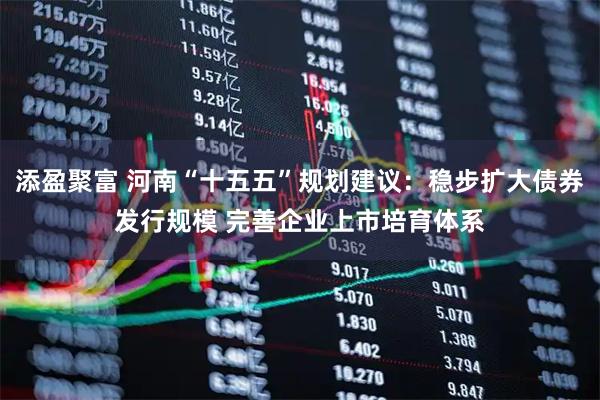 添盈聚富 河南“十五五”规划建议：稳步扩大债券发行规模 完善企业上市培育体系